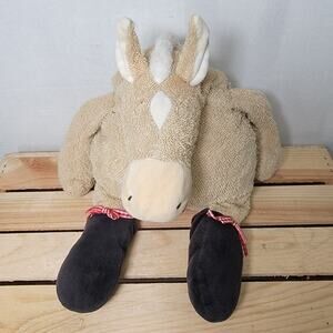 Plush Bean Bag Heavy Bottom Terry Cloth Donkey w/ Band-aids